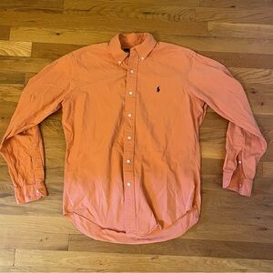Ralph Lauren Men's Orange Button-Down Shirt